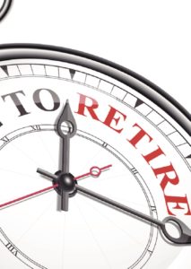 time to retire concept clock